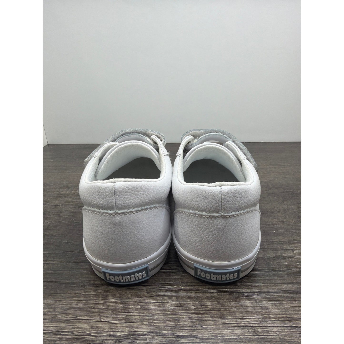 Footmates Leather Sneakers Youth 13 White Hook Loop Classic Preppy3