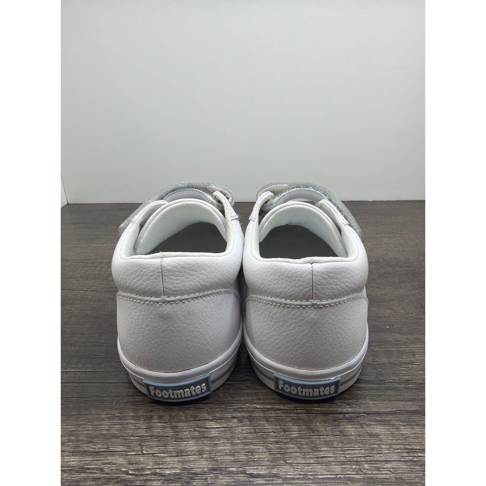 Footmates Leather Sneakers Youth 13 White Hook Loop Classic Preppy3