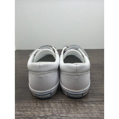 Footmates Leather Sneakers Youth 13 White Hook Loop Classic Preppy3