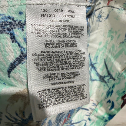 Columbia PFG Super Tamiami Shirt Mens XL White Tropical Cotton Fishing Style EUC4