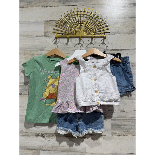 Disney Cat & Jack OshKosh Girls 4T 5pc Bundle Summer Floral EUC NWT0