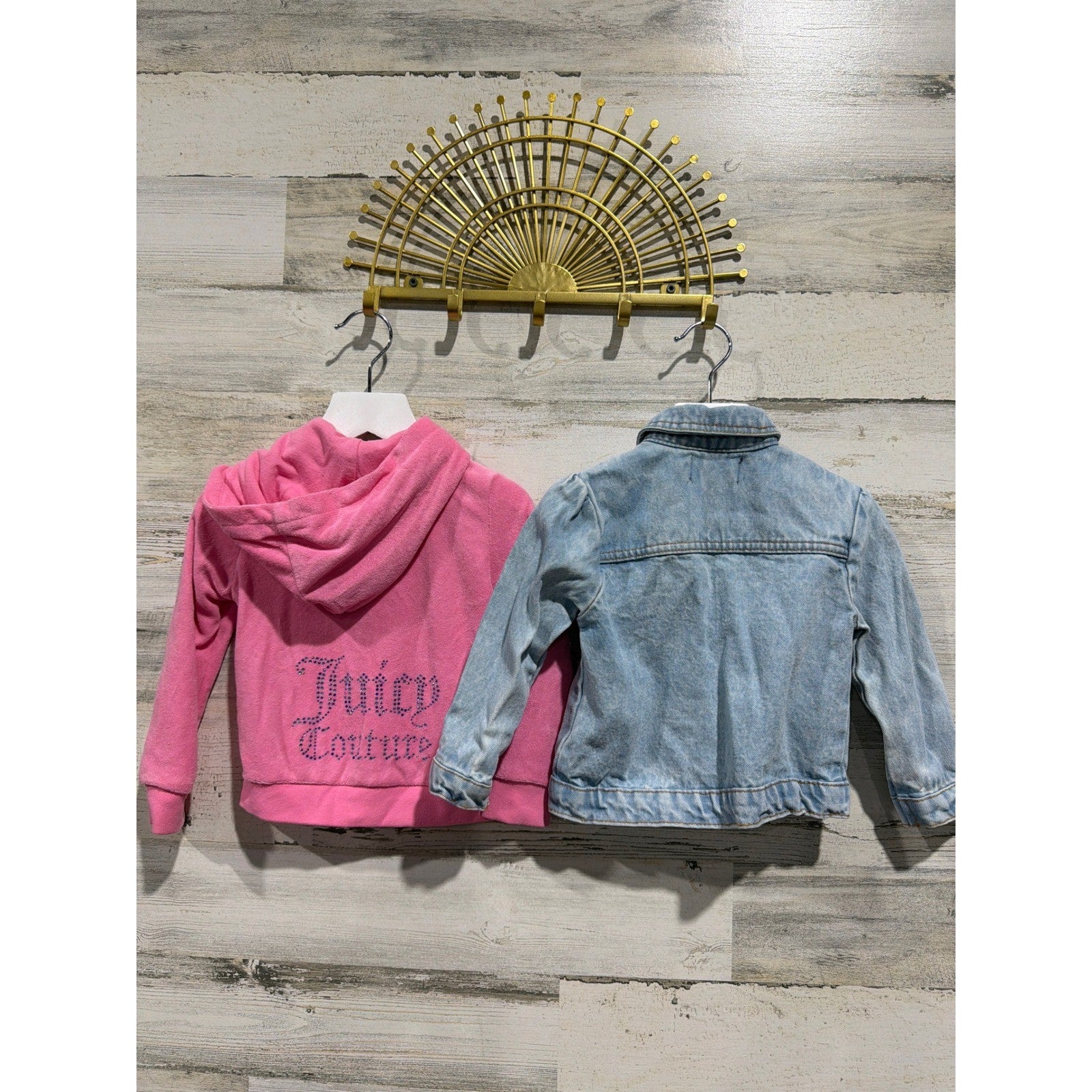 Juicy Couture 7 For All Mankind Jackets Girls 18M 24M Pink Blue Girly Bows5