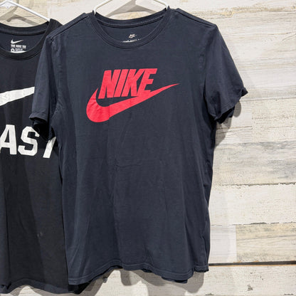 Nike Beast & Futura Logo Graphic T-Shirt Lot Men M Black Cotton Blend Flawed*7