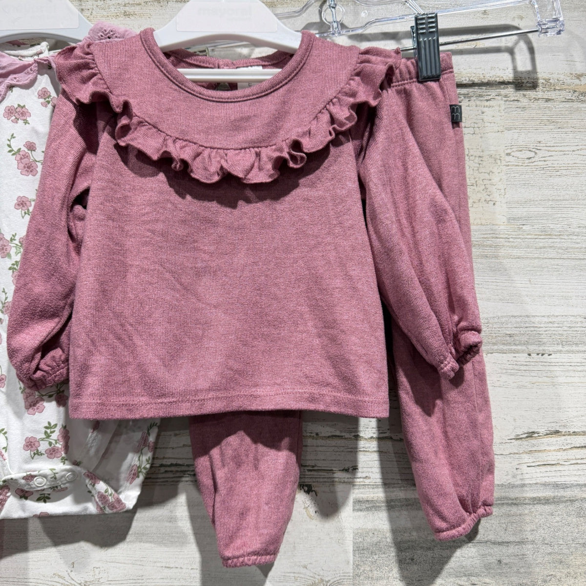 Modern Moments Tahari Baby Bundle Girls 6-9M Pink Floral Ruffle Girly Lot EUC1
