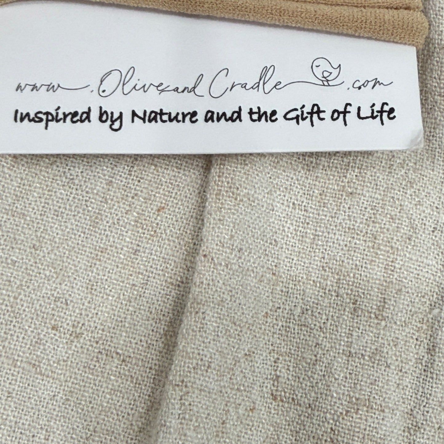 Olive & Cradle Romper Girls 0-3M Oatmeal Linen Flutter Sleeve Boho NWT4
