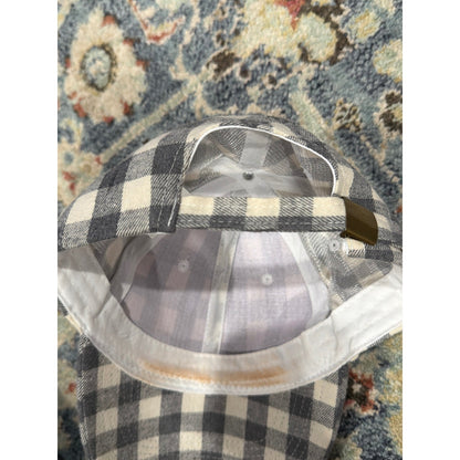 Baseball Caps Women One Size Adjustable Gray Football Plaid Sporty *Flawed9
