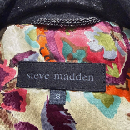 Steve Madden Double Breasted Pea Coat Women S Black Wool Blend Classic1
