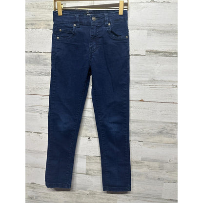 DKNY Skinny Jeans Girls 8 Dark Blue Indigo Stretch Denim EUC0