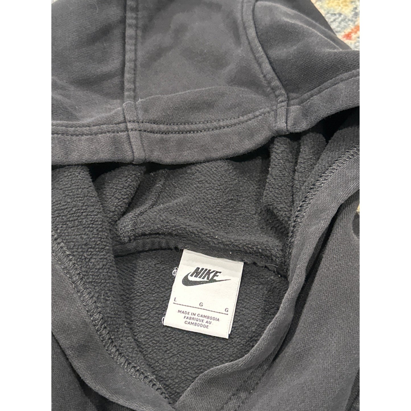 Nike Hoodie Boys Youth Large Black Futura Logo Fleece Pullover1