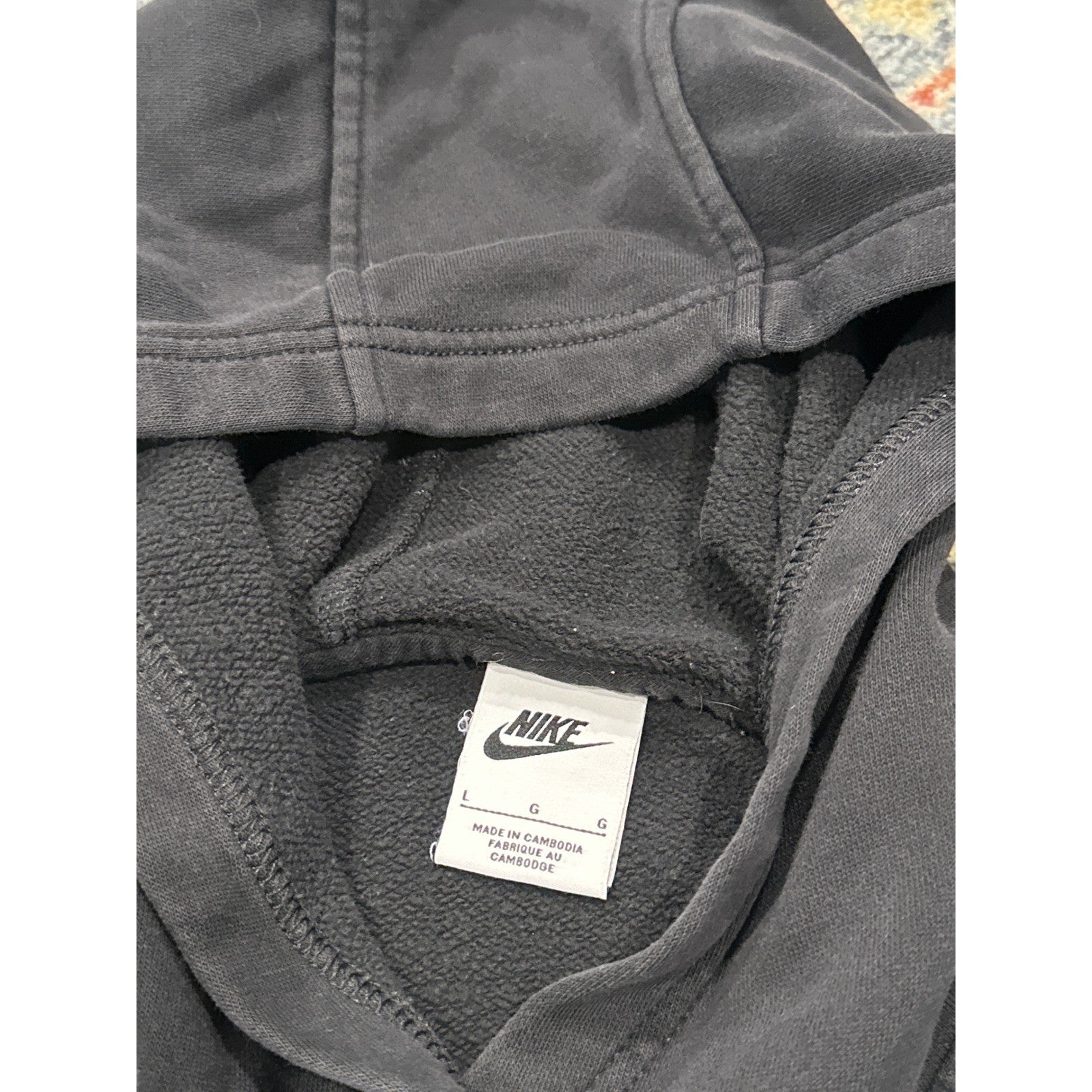 Nike Hoodie Boys Youth Large Black Futura Logo Fleece Pullover1