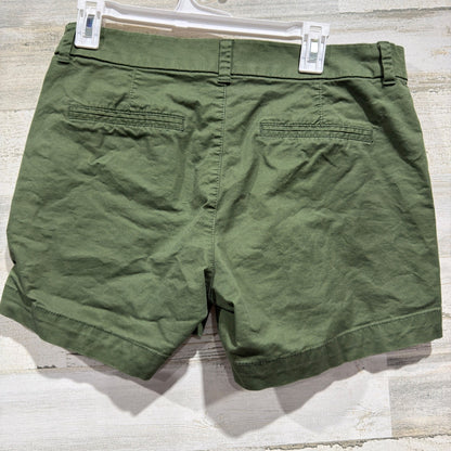 Old Navy Everyday Short Women Size 8 Green Mid Rise Chino EUC1