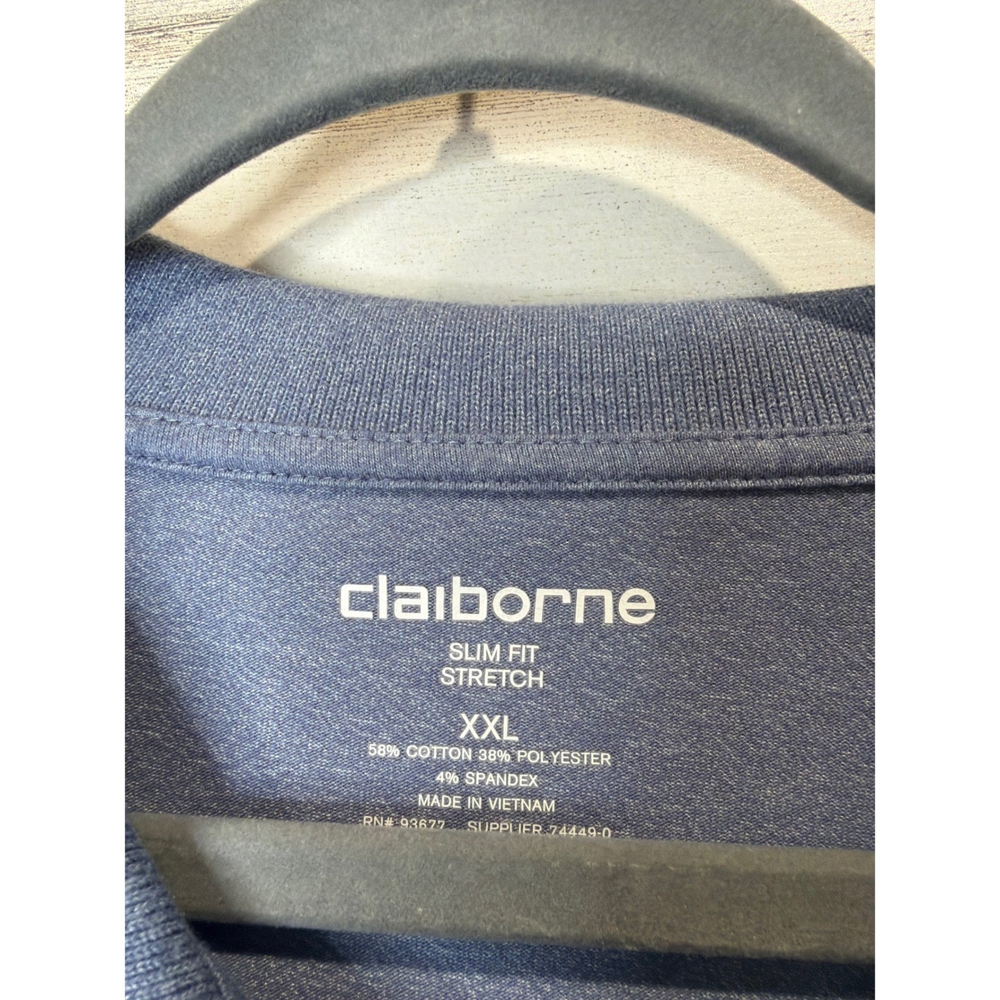 Claiborne George Polo Shirts Men XXL Blue Slim Stretch Bundle Dadcore2