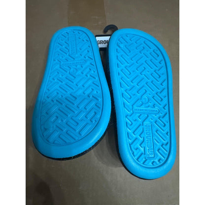 Ground Up Gaming Comfort Slides Boys Size 1 Blue Black Controller NWT2