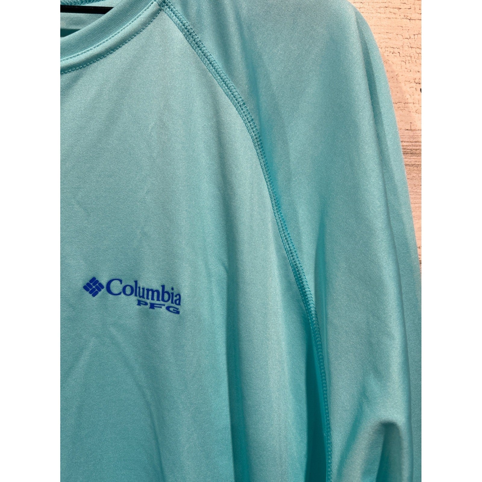 Columbia PFG Terminal Tackle Shirt Men XXL Blue Long Sleeve Fishing Gorpcore EUC2