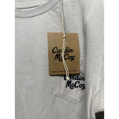 Cardin McCoy Pocket Tee Kids M 8/10 Tan North Pole Reindeer Graphic NWT3