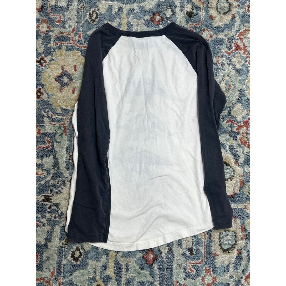 Hanna Andersson Raglan Tee Boys 10 Grey Cream Dinosaur Skeleton EUC4