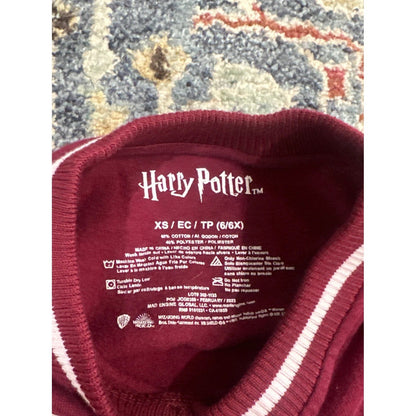 Harry Potter Sweatshirt Girls XS 6/6X Maroon Gryffindor Alumni Seeker1