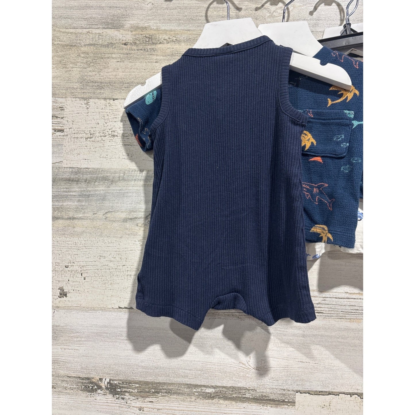 Old Navy Cat & Jack Clothing Bundle Boys 3-6M Blue White USA Nautical GUC/NWT3