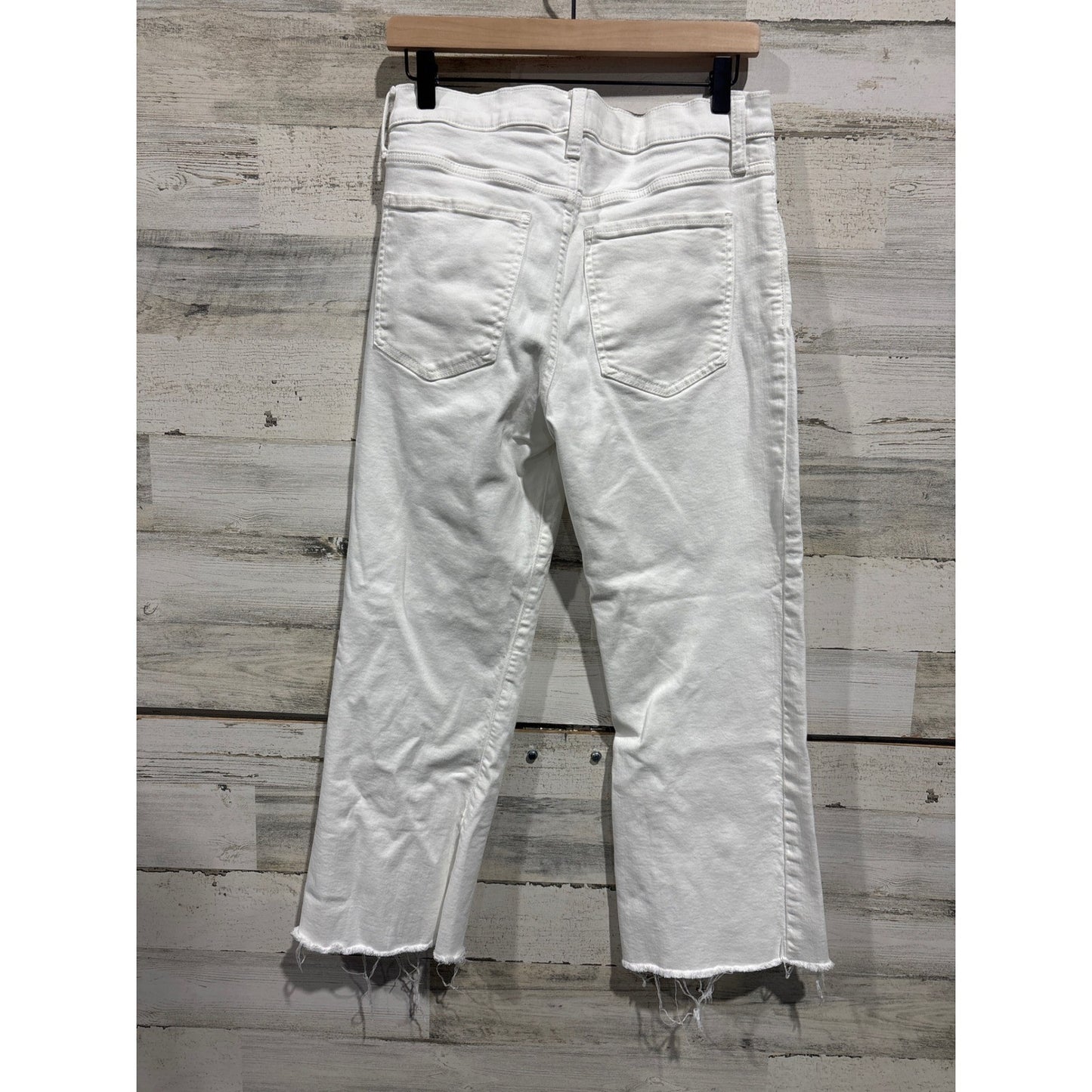 Banana Republic Jeans Women 30/10 White Cropped Bootcut Coastal EUC2