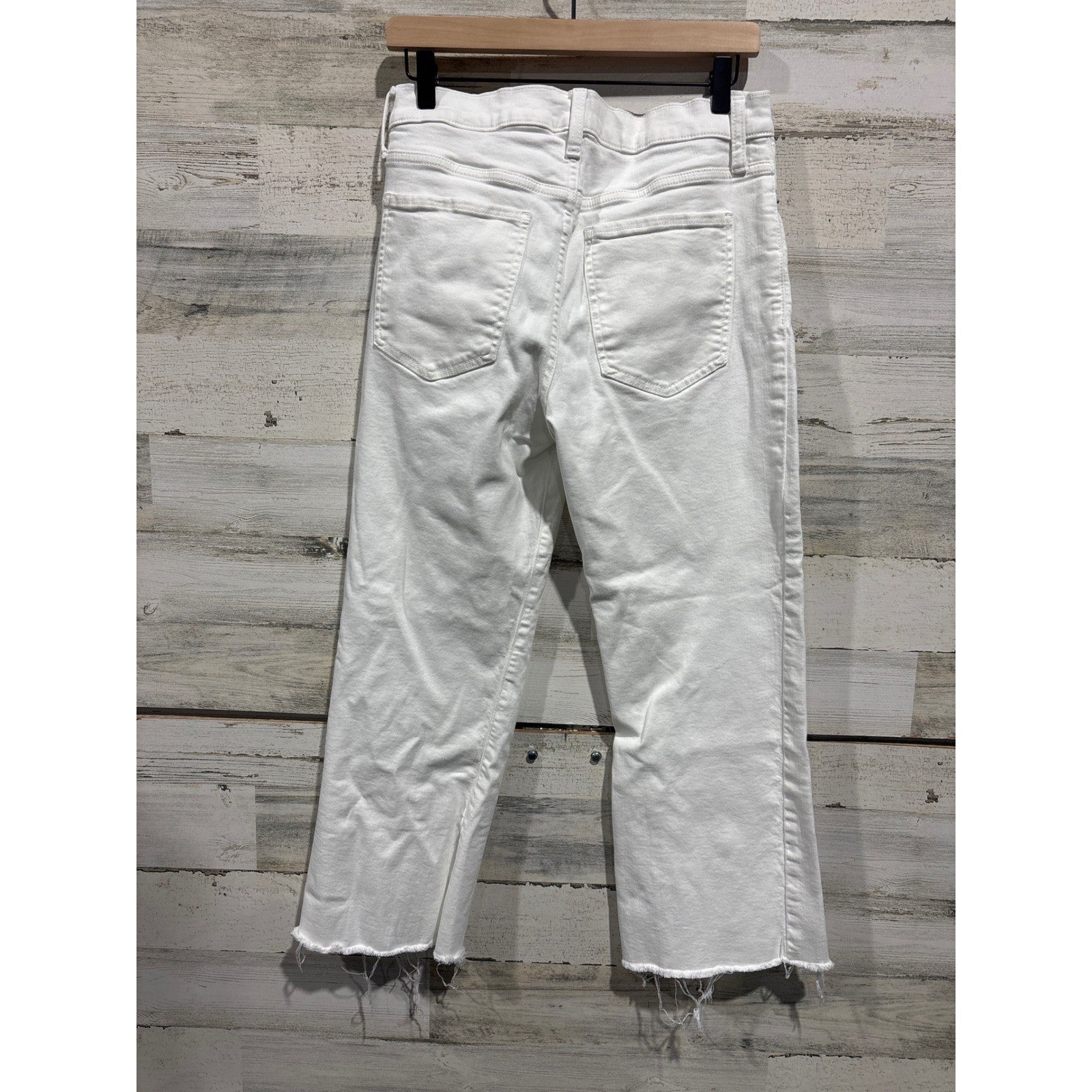 Banana Republic Jeans Women 30/10 White Cropped Bootcut Coastal EUC2