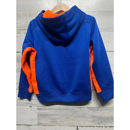 Nike Therma-FIT Hoodie Boys 4 Blue Orange Football Graphic EUC2