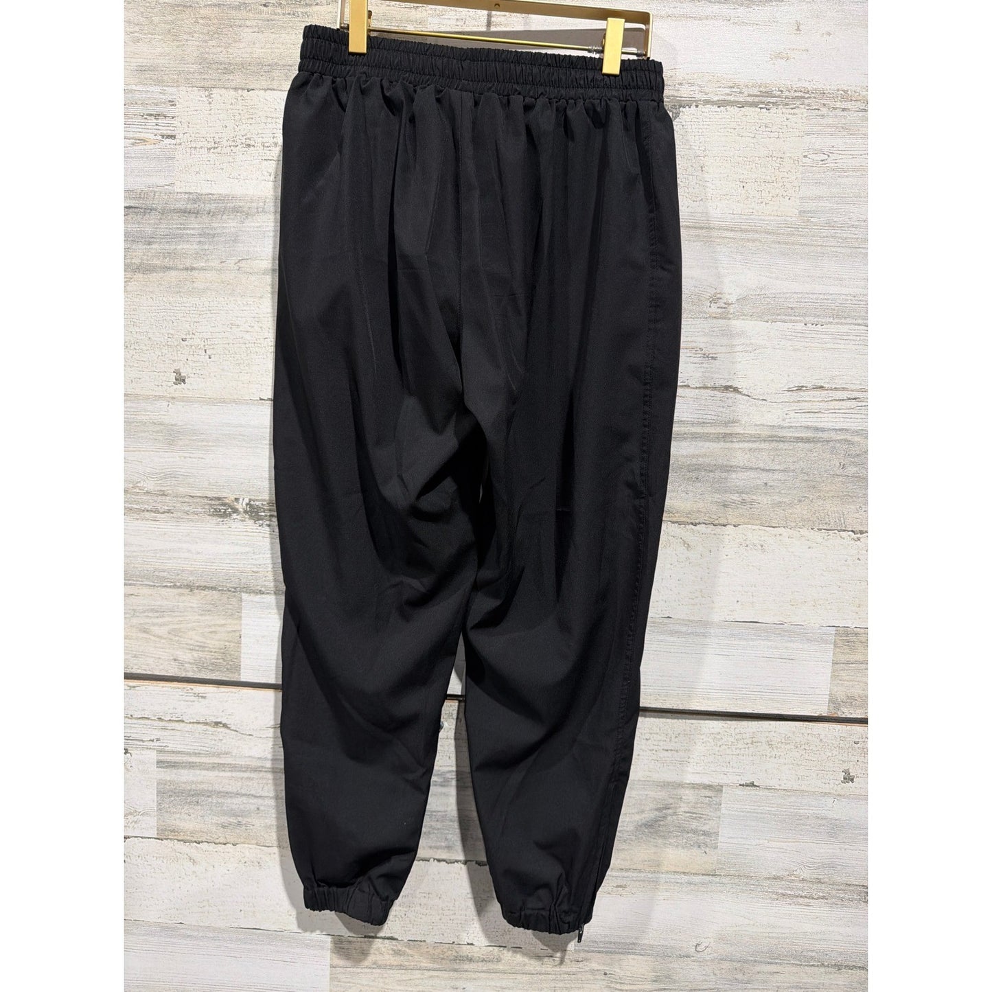 Old Navy Jogger Pants Women Medium Black High Waisted Tech Stretch EUC3