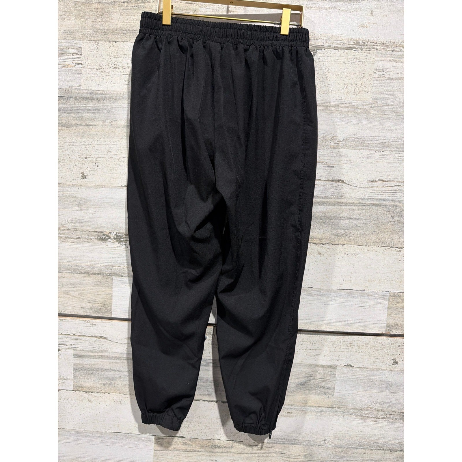 Old Navy Jogger Pants Women Medium Black High Waisted Tech Stretch EUC3