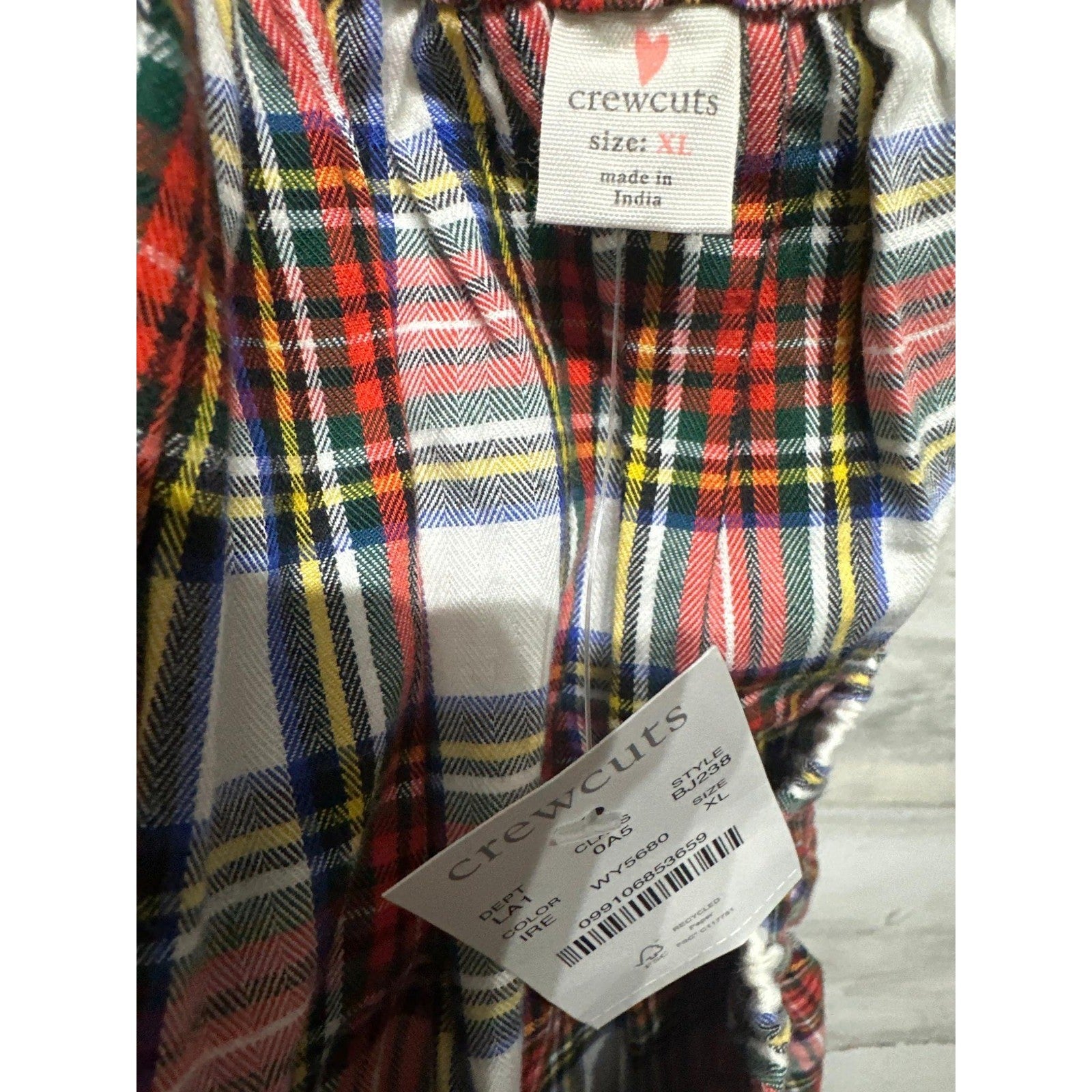 Crewcuts Plaid Skirt Girls XL Red White Blue Tartan Ruffle Hem NWT4
