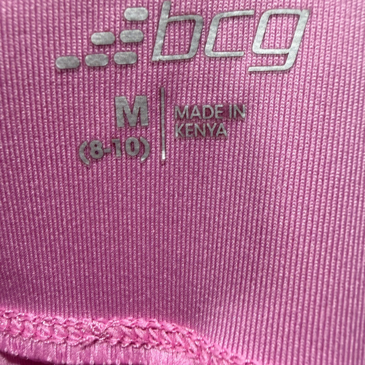 BCG Activewear Set Leggings Sports Bra Girls Size M 8-10 Pink Polyester Sporty5