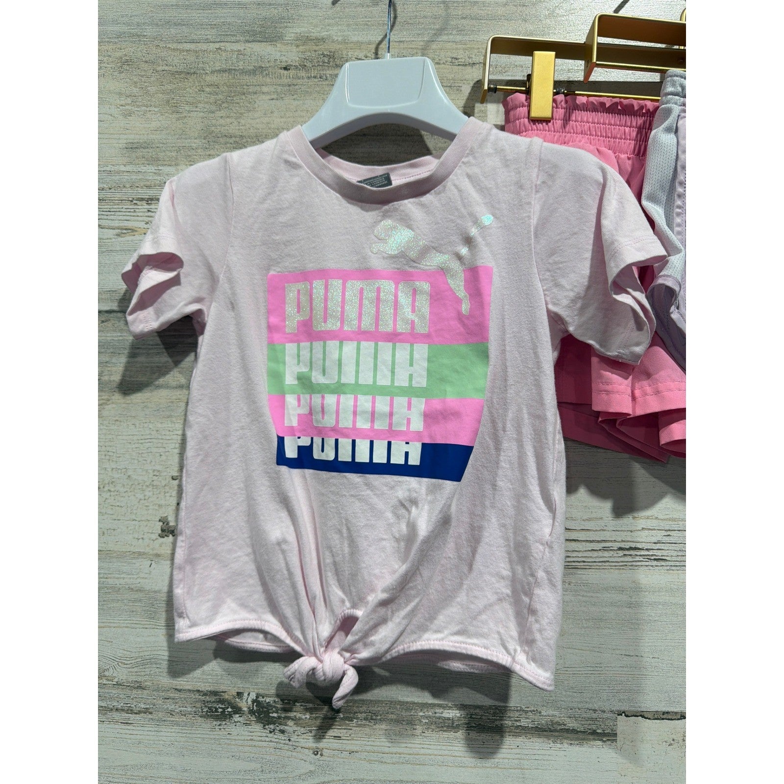 Puma Nike Old Navy Outfit Set Girls 5 Pink Purple Athletic Activewear EUC1