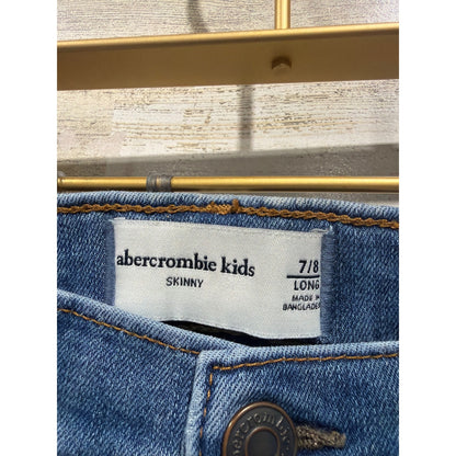 Abercrombie Kids Skinny Jeans Boys 7/8 Blue Distressed Skater GUC1