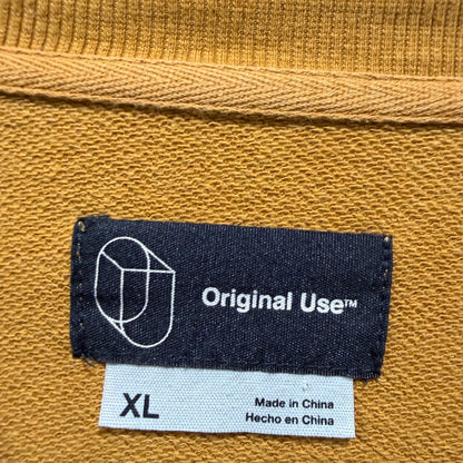 Original Use Crewneck Sweatshirt Mens XL Mustard Yellow Cotton Blend Casual EUC1