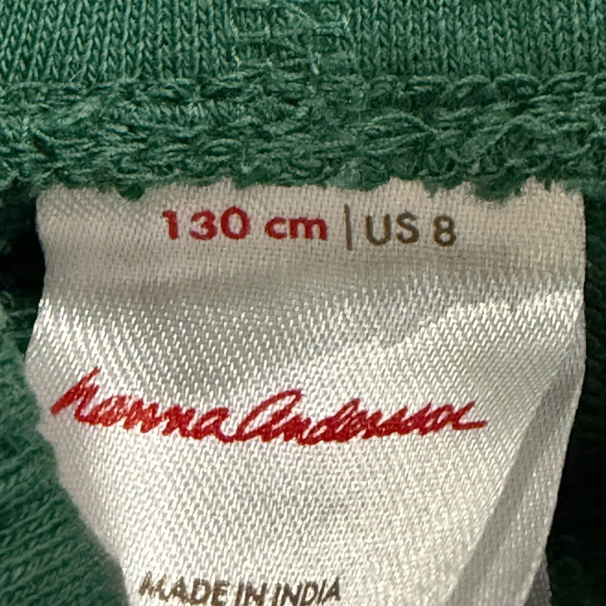 Hanna Andersson Jogger Sweatpants Boys 8 Green Cotton Basic EUC4