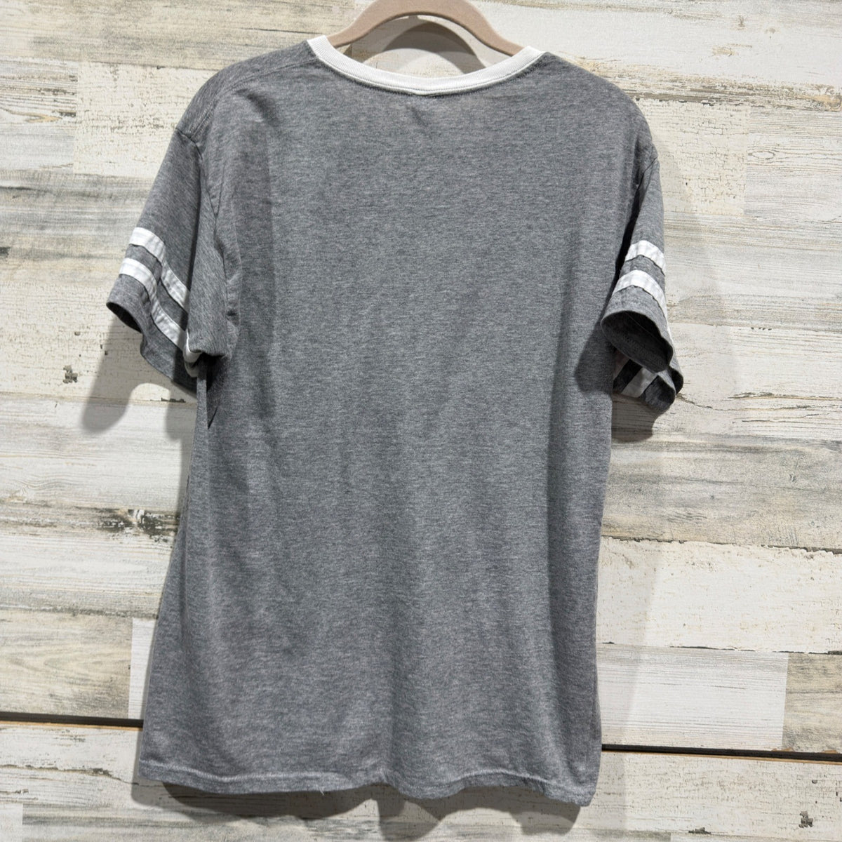 Jerzees Graphic Tee Women M Gray Baseball Take Me Out To The Ballgame GUC*4