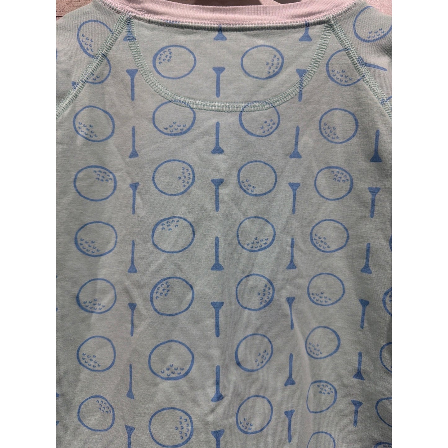 The Beaufort Bonnet Company Pullover Boys 10 Green Blue Golf Print Preppy EUC4