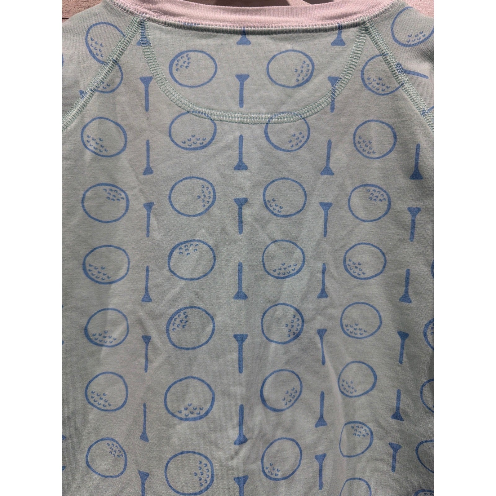 The Beaufort Bonnet Company Pullover Boys 10 Green Blue Golf Print Preppy EUC4