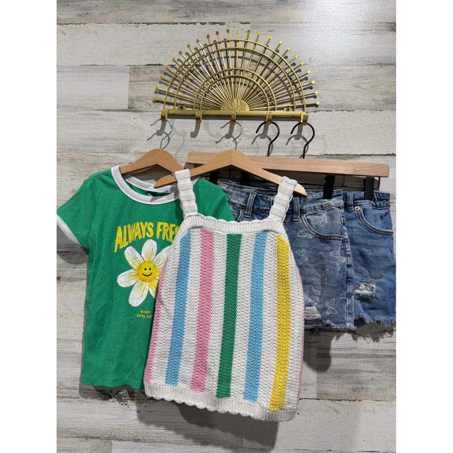 Cat & Jack Justice Old Navy Girls 10/12 Summer Bundle Shorts Shirts EUC0