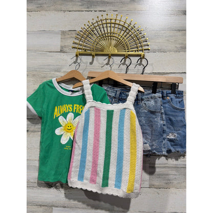 Cat & Jack Justice Old Navy Girls 10/12 Summer Bundle Shorts Shirts EUC0