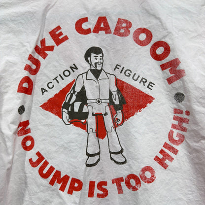 Disney Duke Caboom Bowling Shirt Mens M White Red Cotton Toy Story 4 Flawed*8