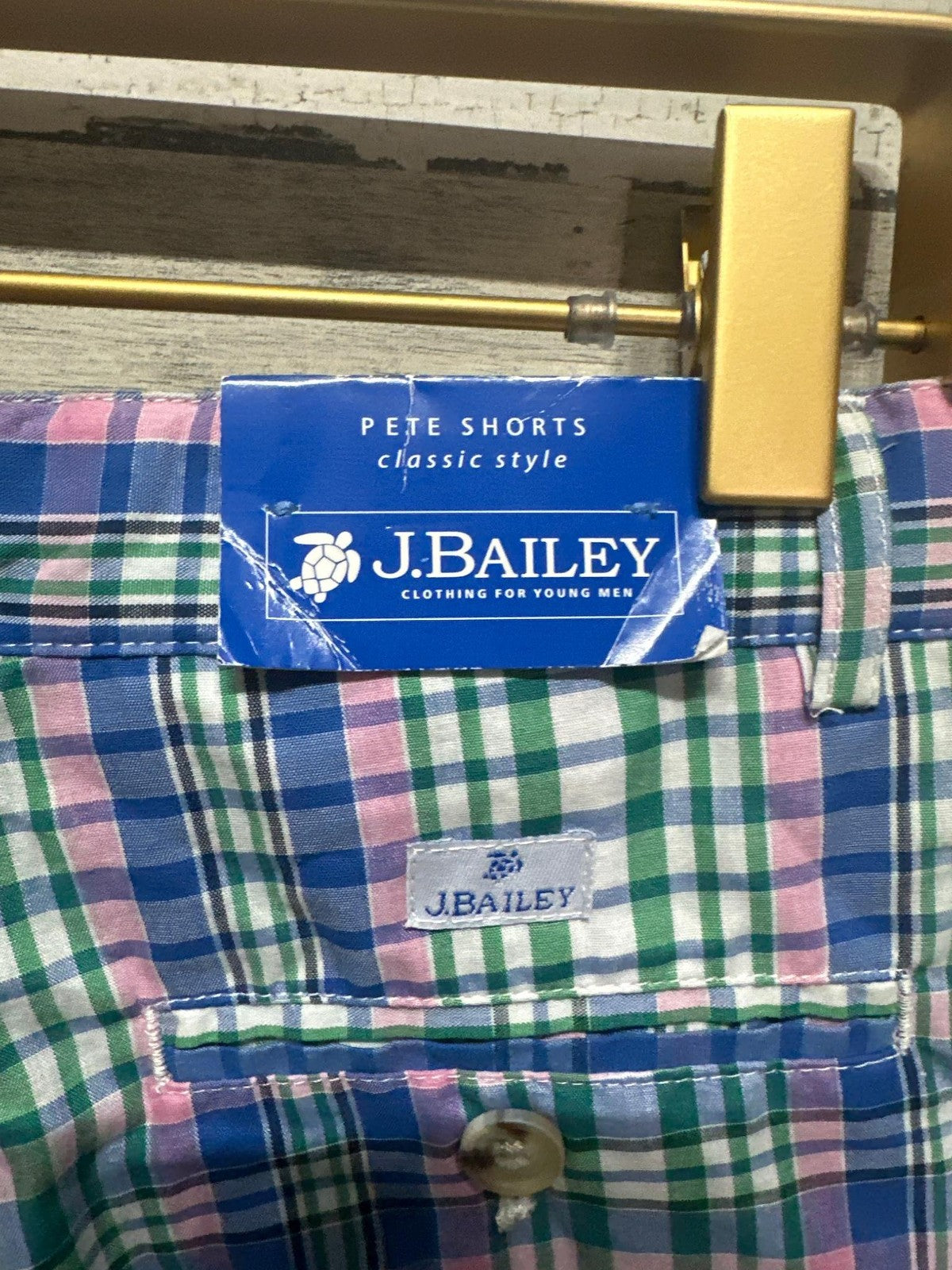 J.Bailey Pete Shorts Boys 7 Multicolor Plaid Classic Preppy NWT2