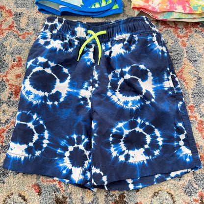 Crewcuts Cat & Jack Boys 5T Tie Dye Swim Trunks Surf Summer EUC1