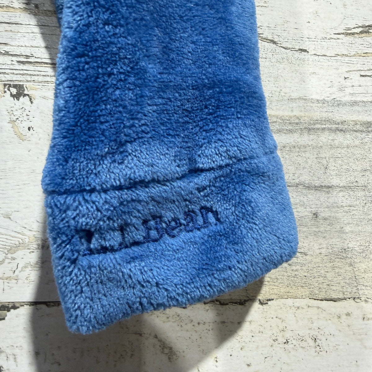 L.L. Bean Shark Hooded Fleece Robe Kids 5-6 Blue Polyester Animal Flawed*5