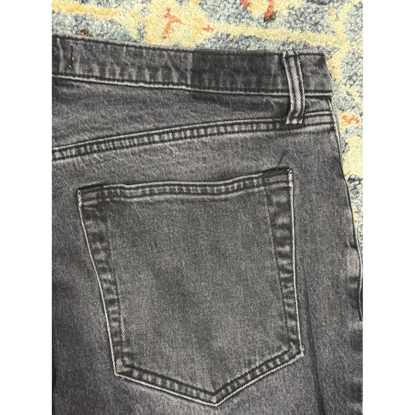Abercrombie & Fitch 90s Straight Jeans Women 34/18R Black Curve Love Denim EUC5