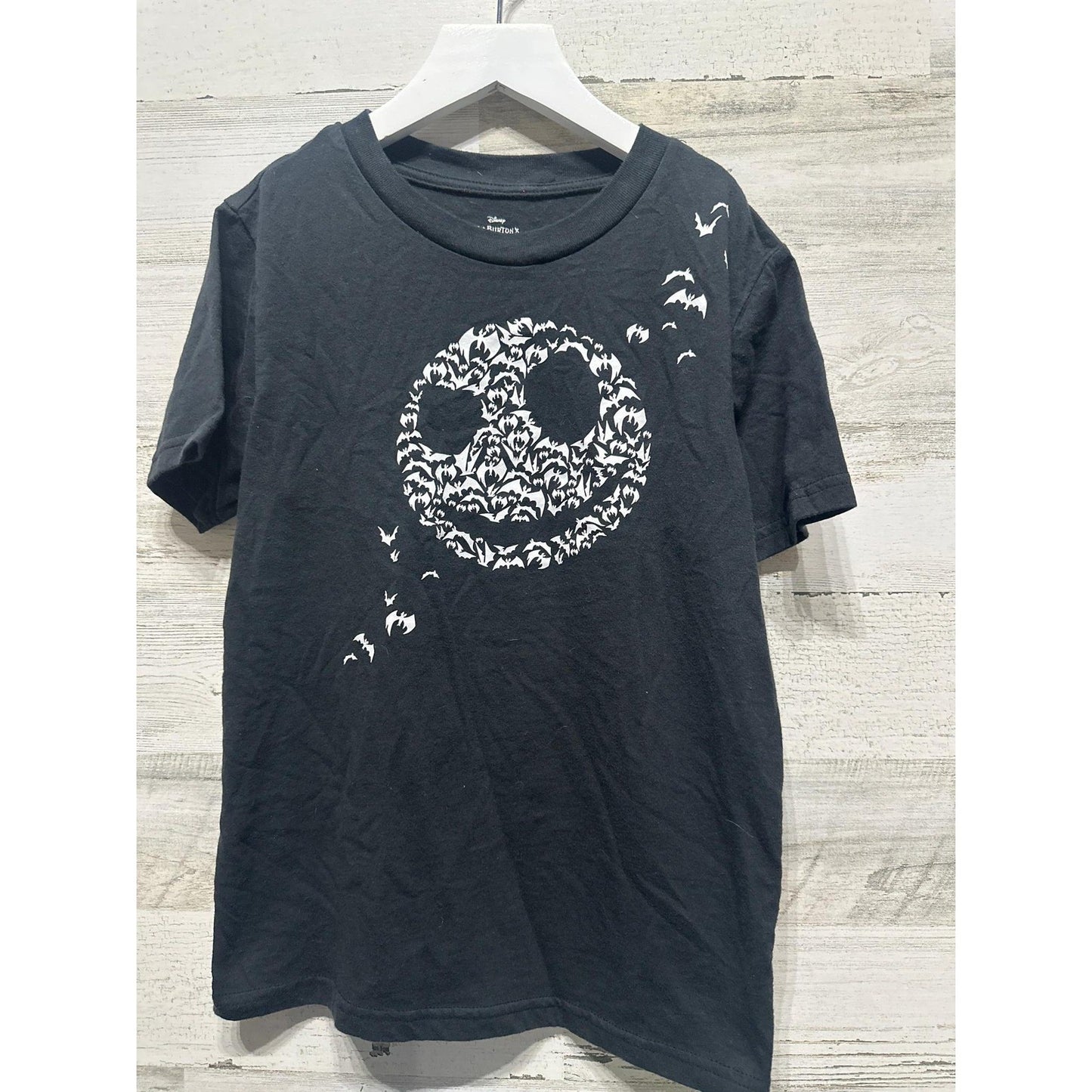 Disney Nightmare Before Christmas T-Shirt Boys Youth Medium Black Jack Bats EUC0