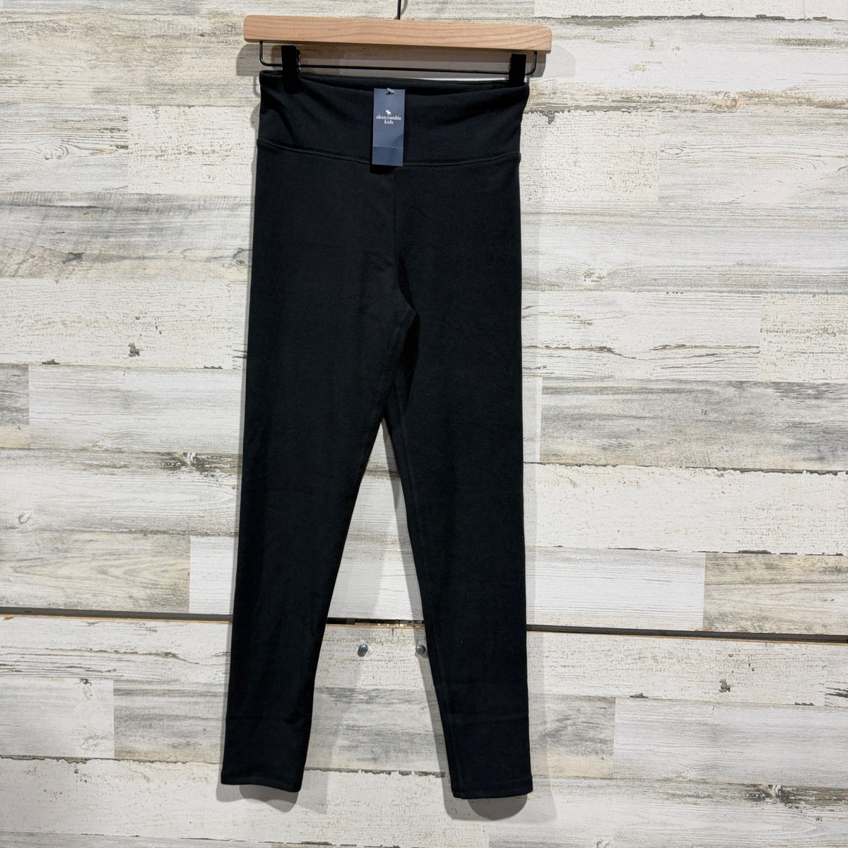 Abercrombie Kids Soft Leggings Girls 11/12 Black Spandex Basic Everyday NWT0
