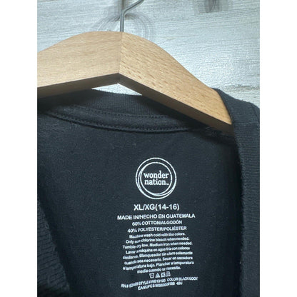 Wonder Nation T-Shirt Girls XL Black You Serious Clark Graphic EUC1