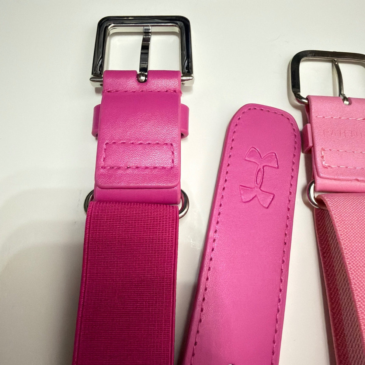 Under Armour All-Star Softball Belts Girls OS Pink Elastic Sports EUC3