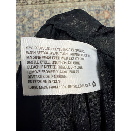 Art Class Skirt Girls Large 10/12 Black Leopard Ruffle Jacquard Grunge EUC3