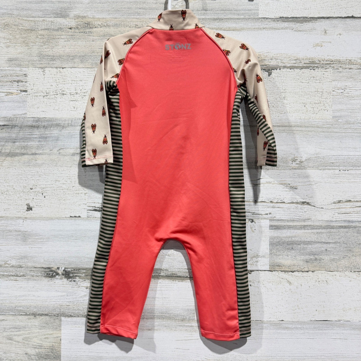 Stonz Sun Suit Baby 18-24M Coral Insect Print UPF 50+ Beachwear NWT2