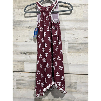 TJ's PJs Nightgown Girls 7 Maroon Texas A&M Aggies Ruffle Sleepwear NWT7